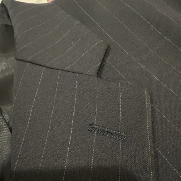 Ralph Lauren Dillards Blue Pinstriped Suit Jacket Mens 41R Sport Coat Blazer - Picture 15 of 16